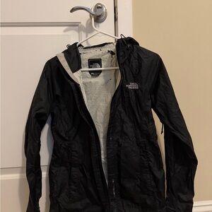 The North Face Black Hooded Rain Jacket